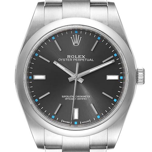 Photo of NOT FOR SALE -- Rolex Oyster Perpetual 39 Rhodium Dial Steel Mens Watch 114300 Box Card -- PARTIAL PAYMENT