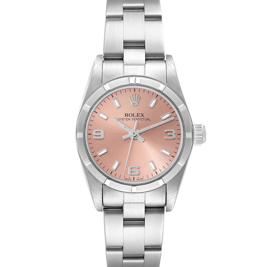 Rolex Oyster Perpetual Salmon Dial Steel Ladies Watch 76030 SwissWatchExpo
