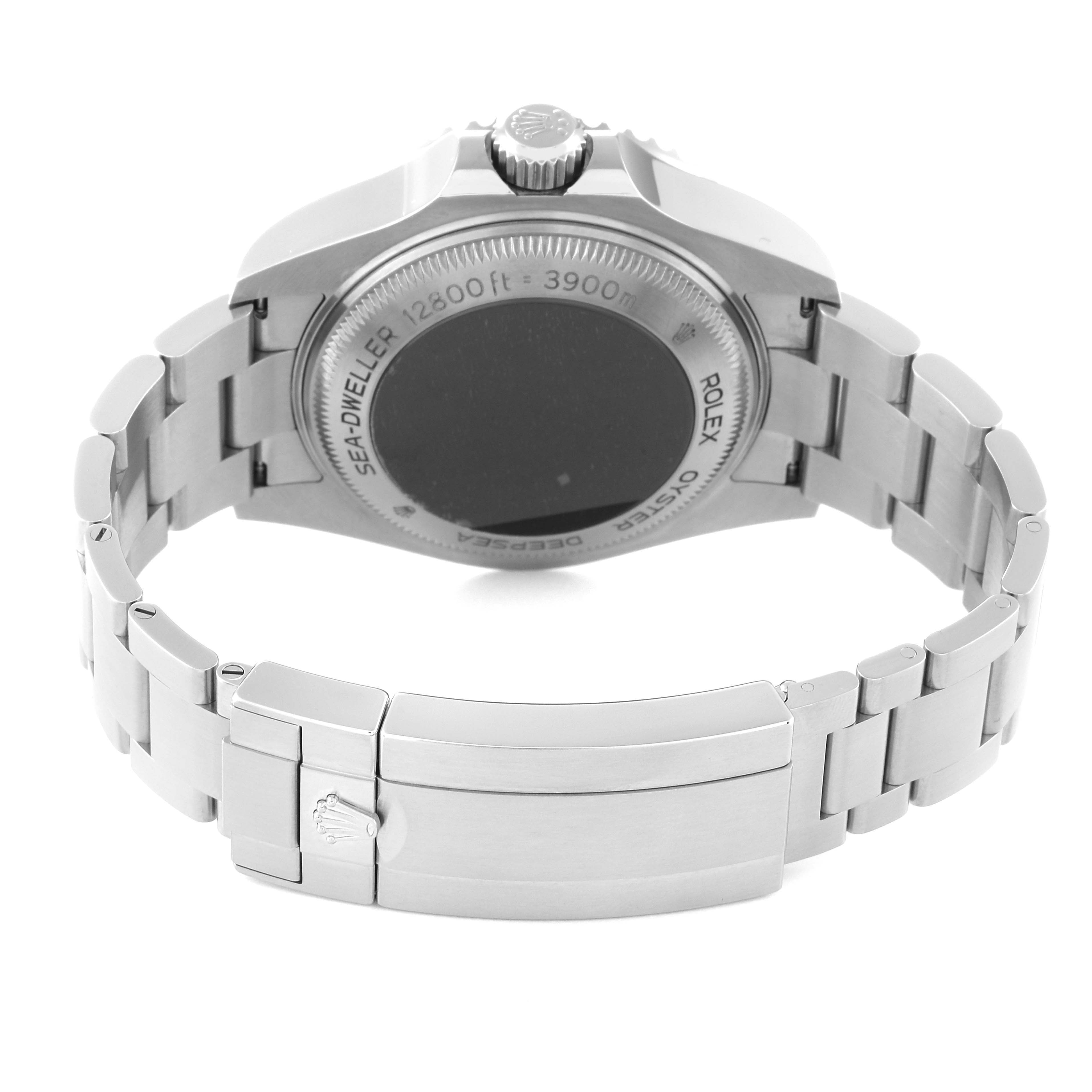 The image shows the back and bracelet of the Rolex Sea-Dweller 126660 Men's Stainless Steel Blue Dial 126660 Men's Stainless Steel Blue Dial watch.