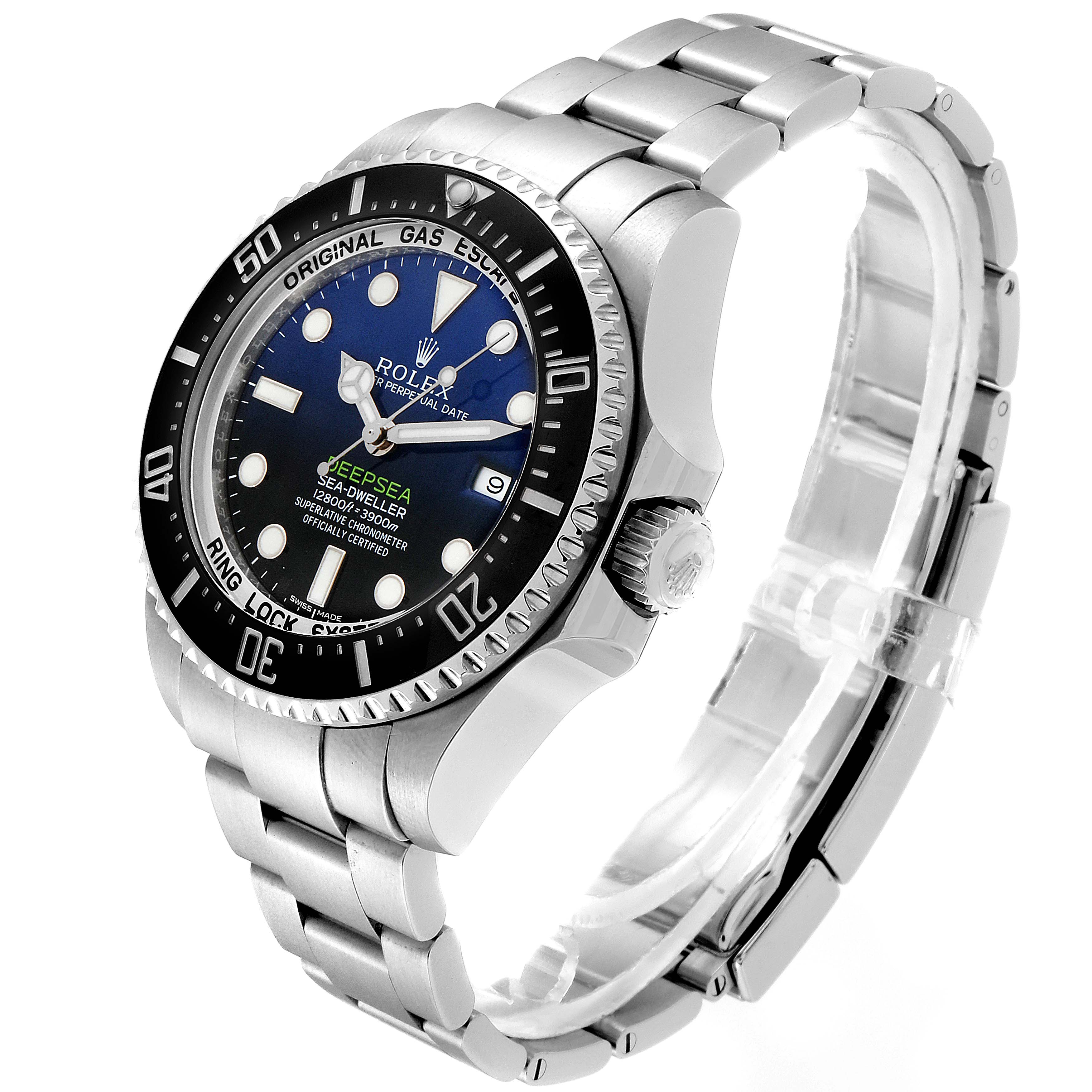 Rolex Seadweller Deepsea Cameron D-Blue Steel Watch 116660 Box Card ...