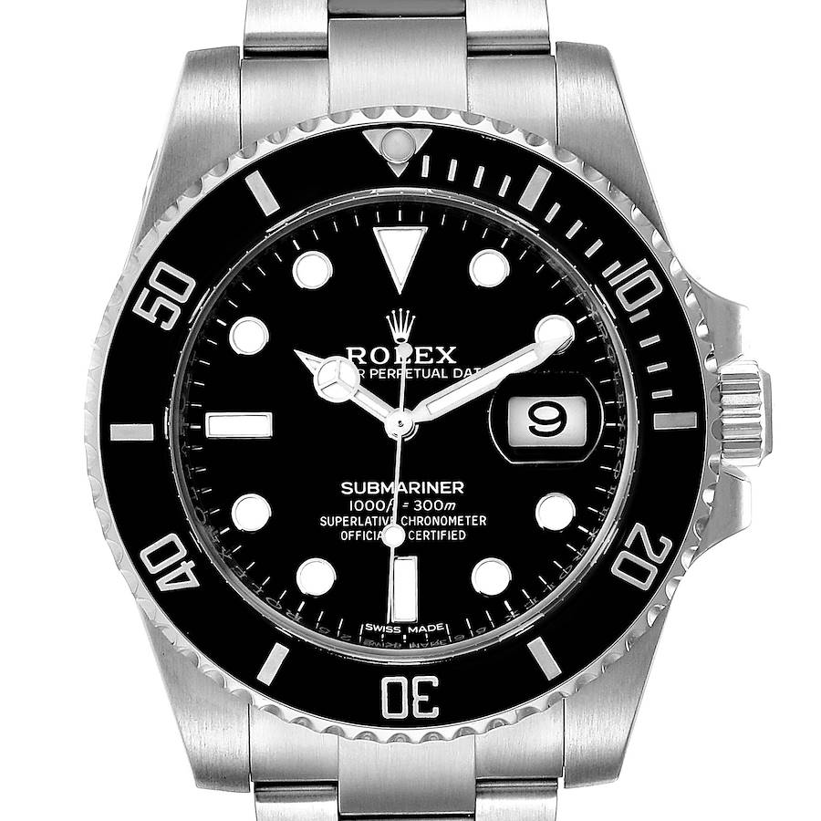 Rolex Submariner Ceramic Bezel Black Dial Steel Mens Watch 116610 Box Card SwissWatchExpo