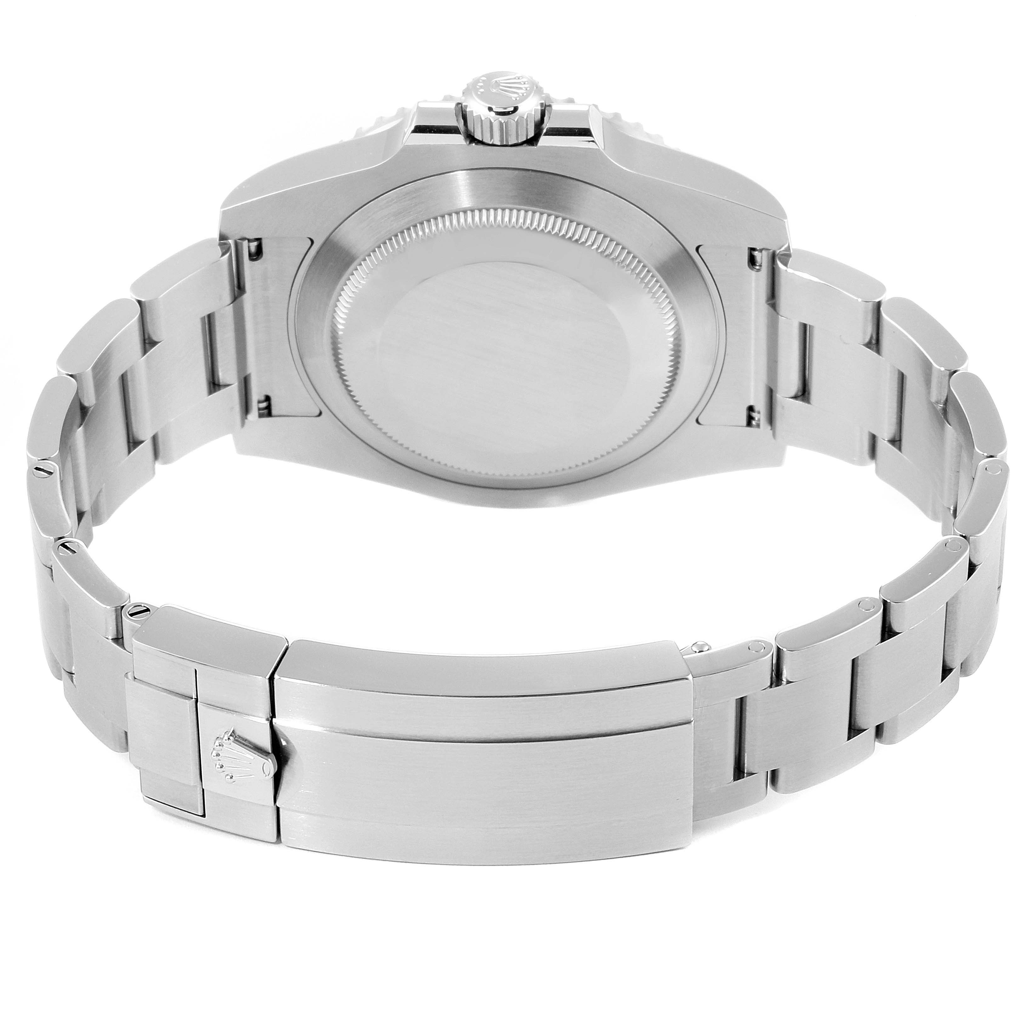 The image shows the back side and bracelet of a Rolex Submariner 116610 Men's Stainless Steel Black Dial 116610 Men's Stainless Steel Black Dial watch in a horizontal orientation.