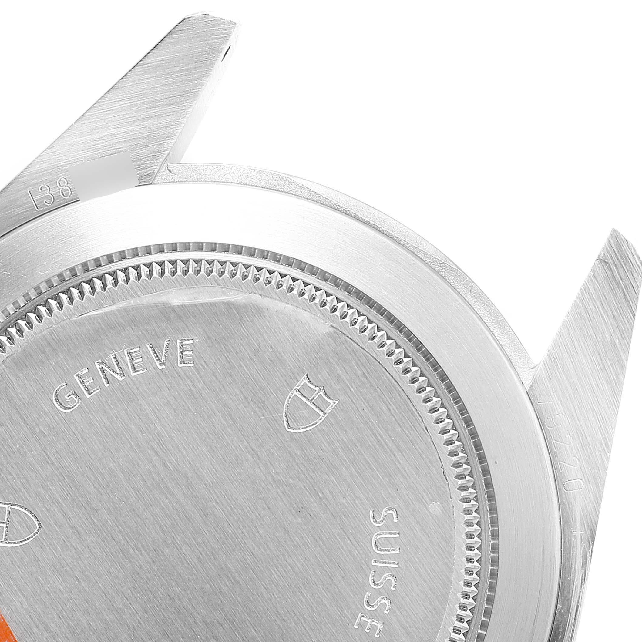 The image shows the case back and lugs of a Tudor Heritage Black Bay 79220R Men's Stainless Steel Black Dial 79220R Men's Stainless Steel Black Dial watch.