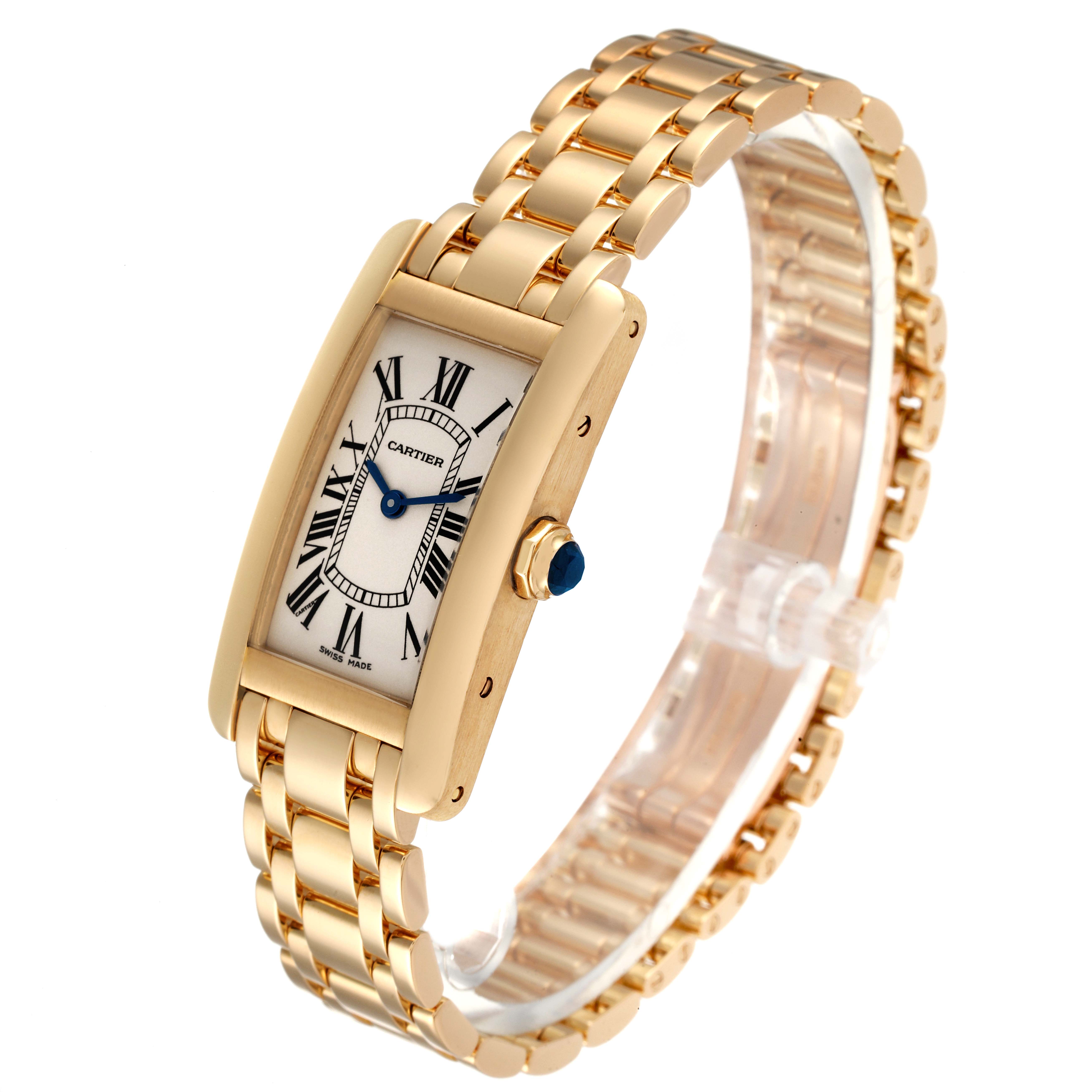 Cartier Tank Americaine 18K Yellow Gold Ladies Watch W26015K2 ...