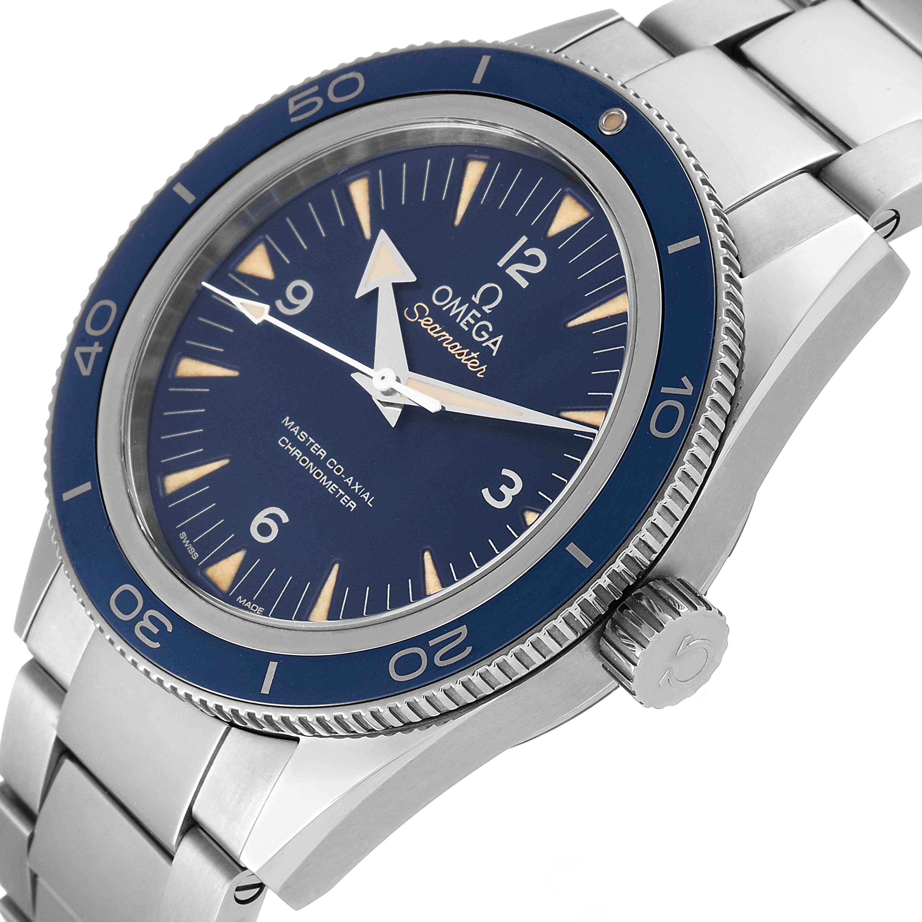 Omega Seamaster 300 Blue Dial Titanium Watch 233.90.41.21.03.001 Unworn ...