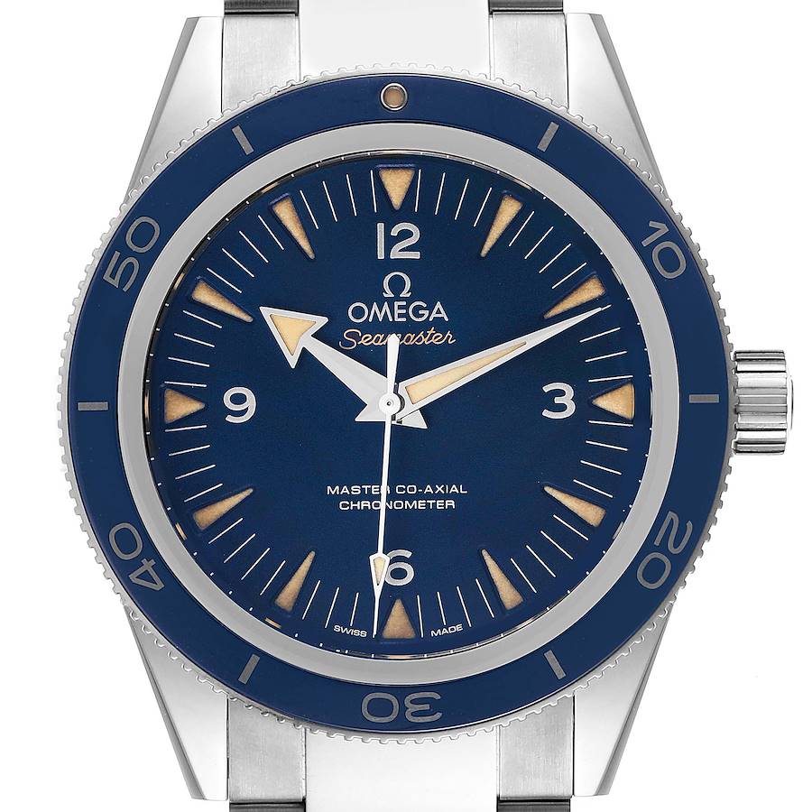 Omega Seamaster 300 Blue Dial Titanium Watch 233.90.41.21.03.001 Unworn SwissWatchExpo