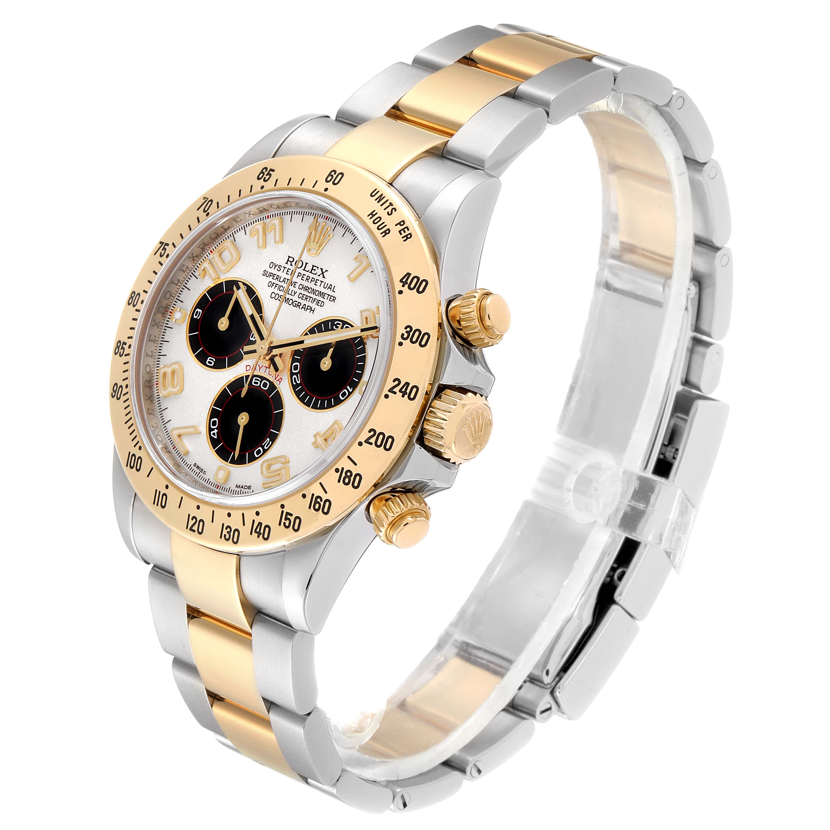 Rolex Daytona Panda Dial Steel Yellow Gold Mens Watch 116523 Box ...