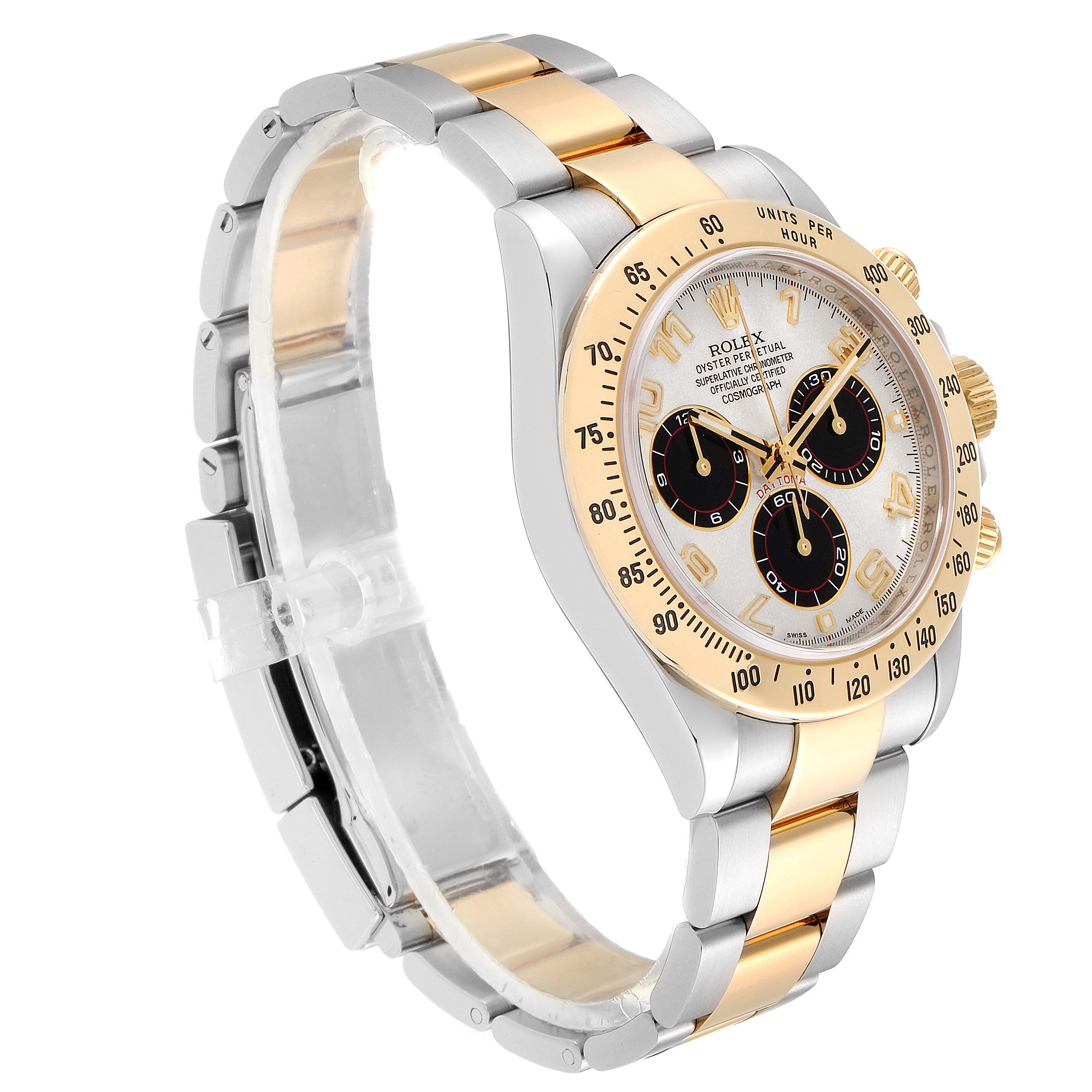 Rolex Daytona Panda Dial Steel Yellow Gold Mens Watch 116523 Box ...