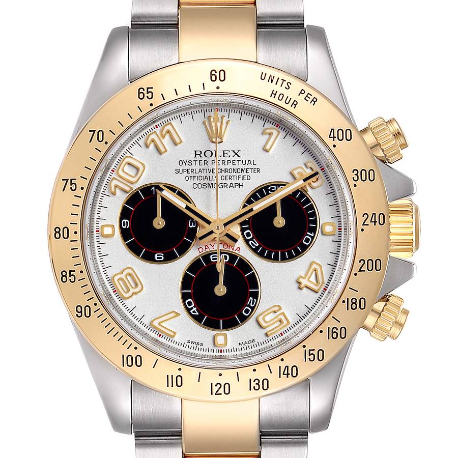 Rolex Daytona Panda Dial Steel Yellow Gold Mens Watch 116523 Box SwissWatchExpo