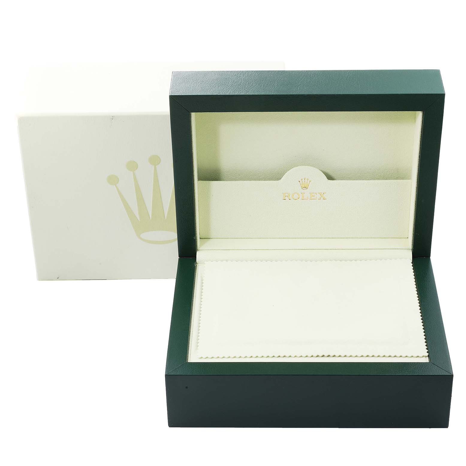 This image shows an empty Rolex Submariner 14060M Men
s Stainless Steel Black Dial 14060M Men
s Stainless Steel Black Dial watch box and outer packaging.