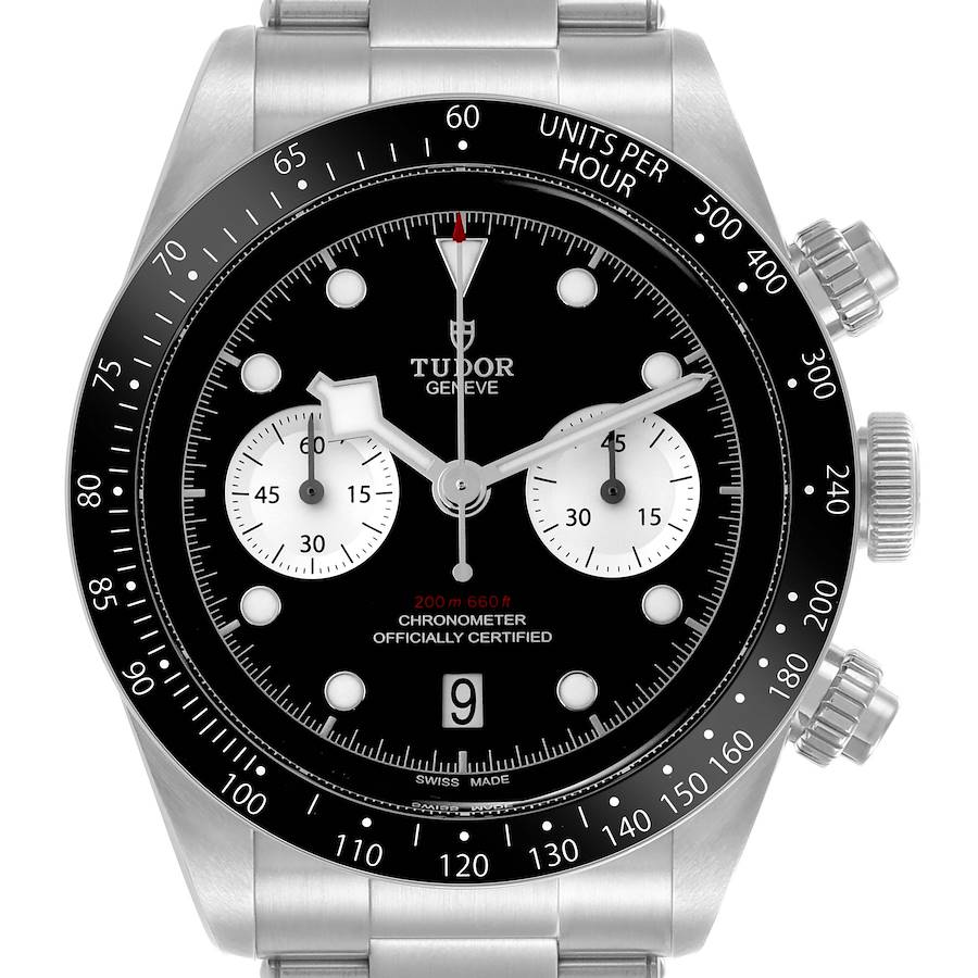 Tudor Black Bay Chronograph Reverse Panda Dial Steel Mens Watch 79360N Box Card SwissWatchExpo