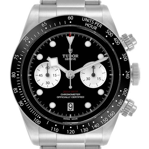 Photo of Tudor Black Bay Chronograph Reverse Panda Dial Steel Mens Watch 79360N Box Card