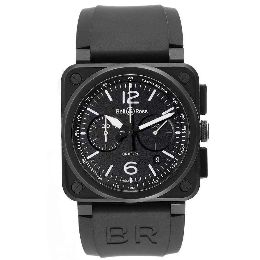 Bell Ross Aviation Instrument Chronograph Ceramic Mens Watch