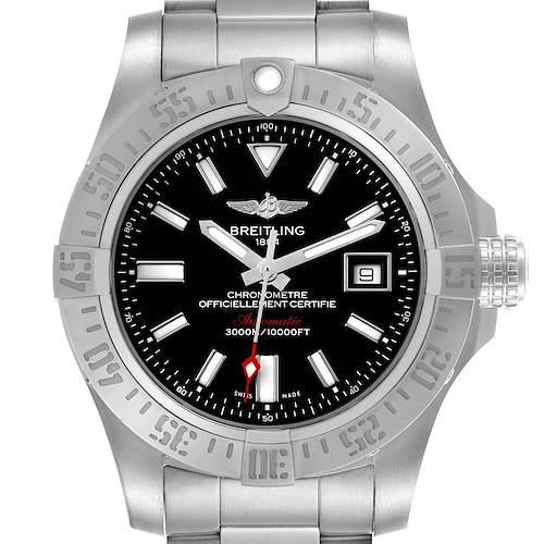 Photo of Breitling Avenger II Seawolf 45 Steel Mens Watch A17331 Box Card