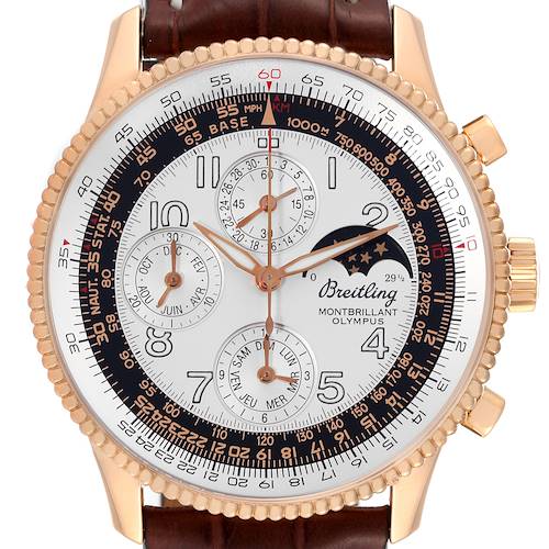 Photo of Breitling Montbrillant Olympus Rose Gold Mens Watch H19350 Box Papers