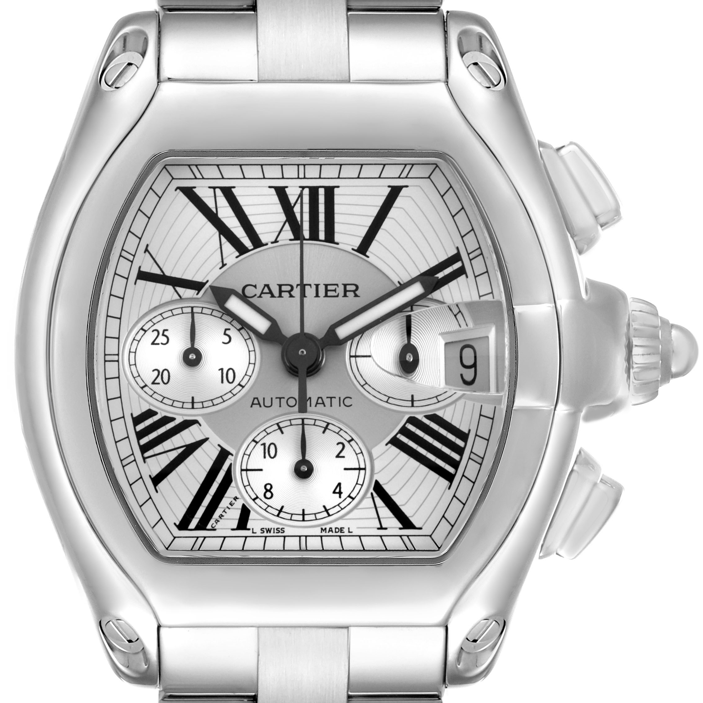 Buy Cartier Roadster Watch Stainless Steel W62019X6 | SwissWatchExpo
