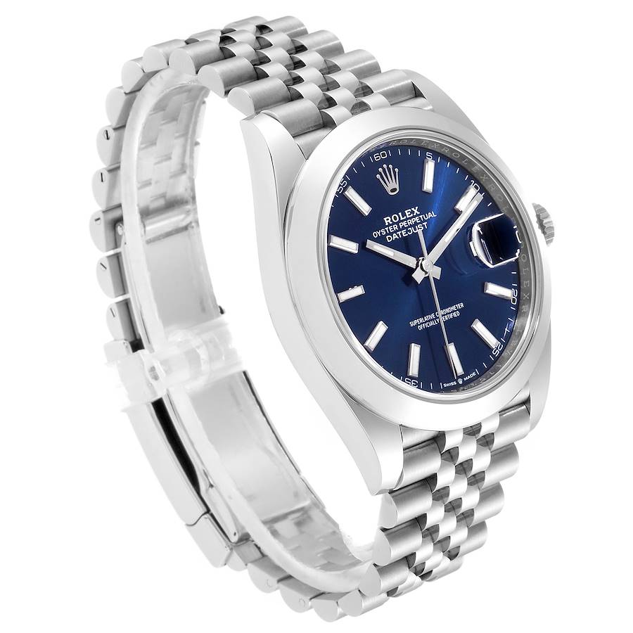 rolex datejust 41 blue dial jubilee