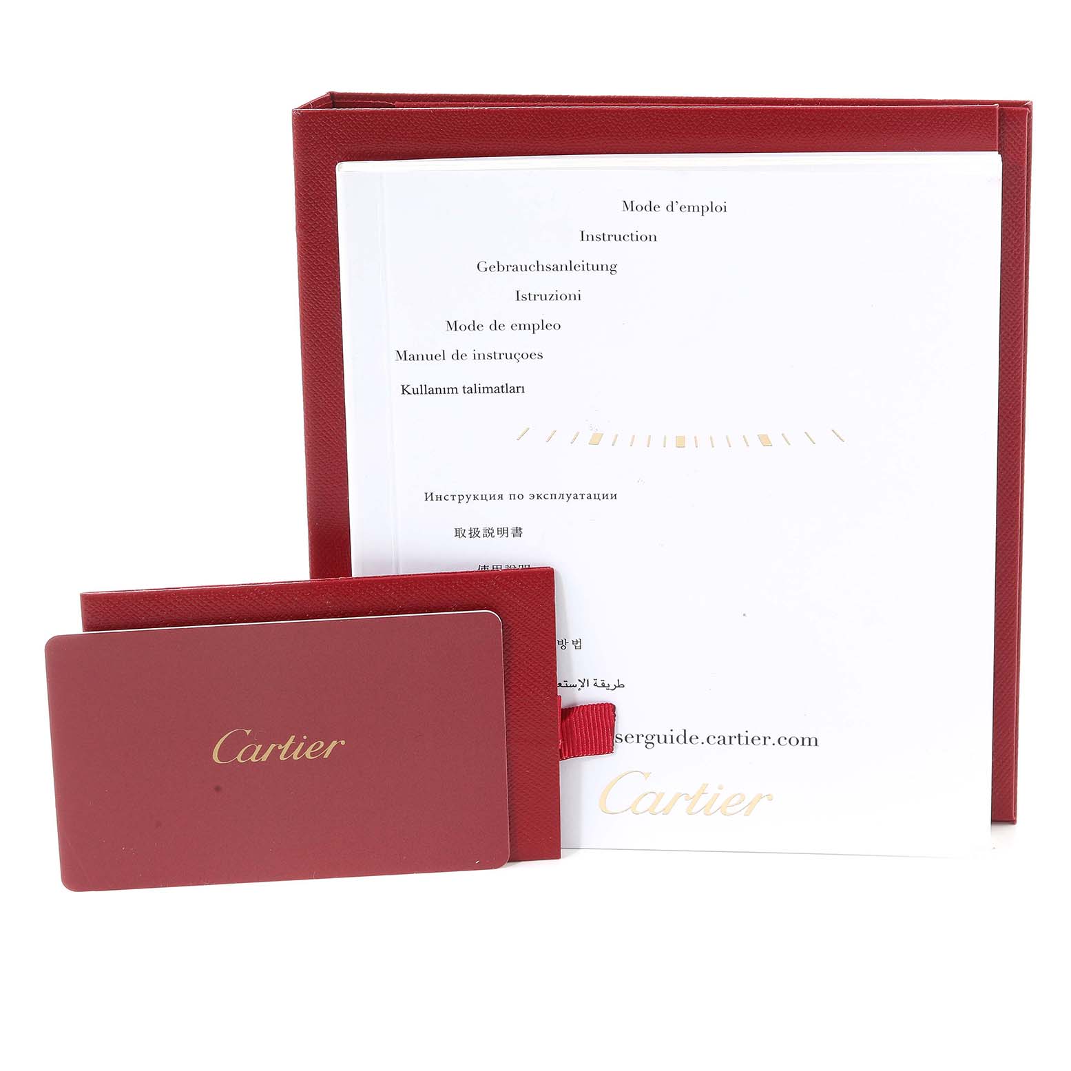 The image shows documentation and the warranty card for the Cartier Ronde W6701007 Women's Rose Gold Silver Dial W6701007 Women's Rose Gold Silver Dial watch model.