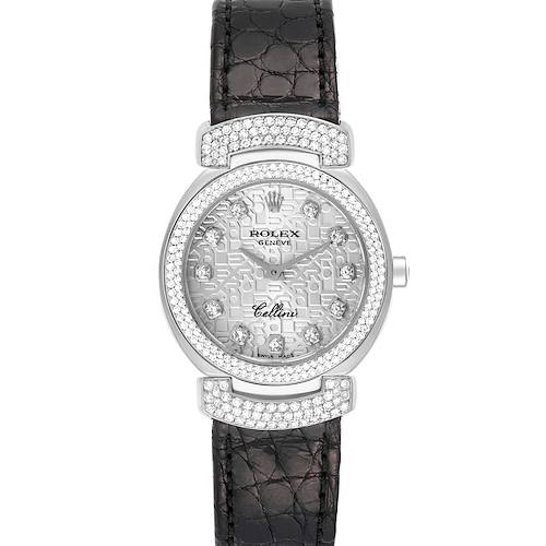 Photo of Rolex Cellini Cellissima 26mm White Gold Diamond Ladies Watch 6673
