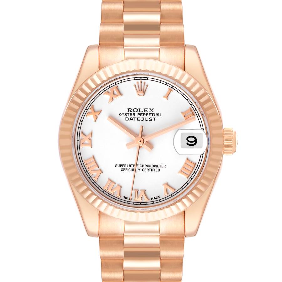 Rolex President Datejust Midsize 31 Rose Gold Ladies Watch 178275 SwissWatchExpo