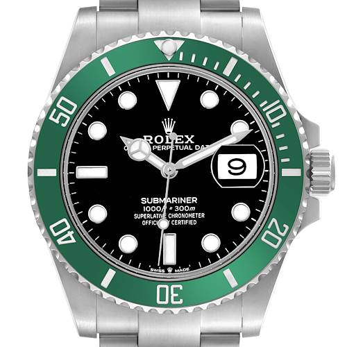 Photo of Rolex Submariner Starbucks Steel Green Bezel Mens Watch 126610LV Box Card