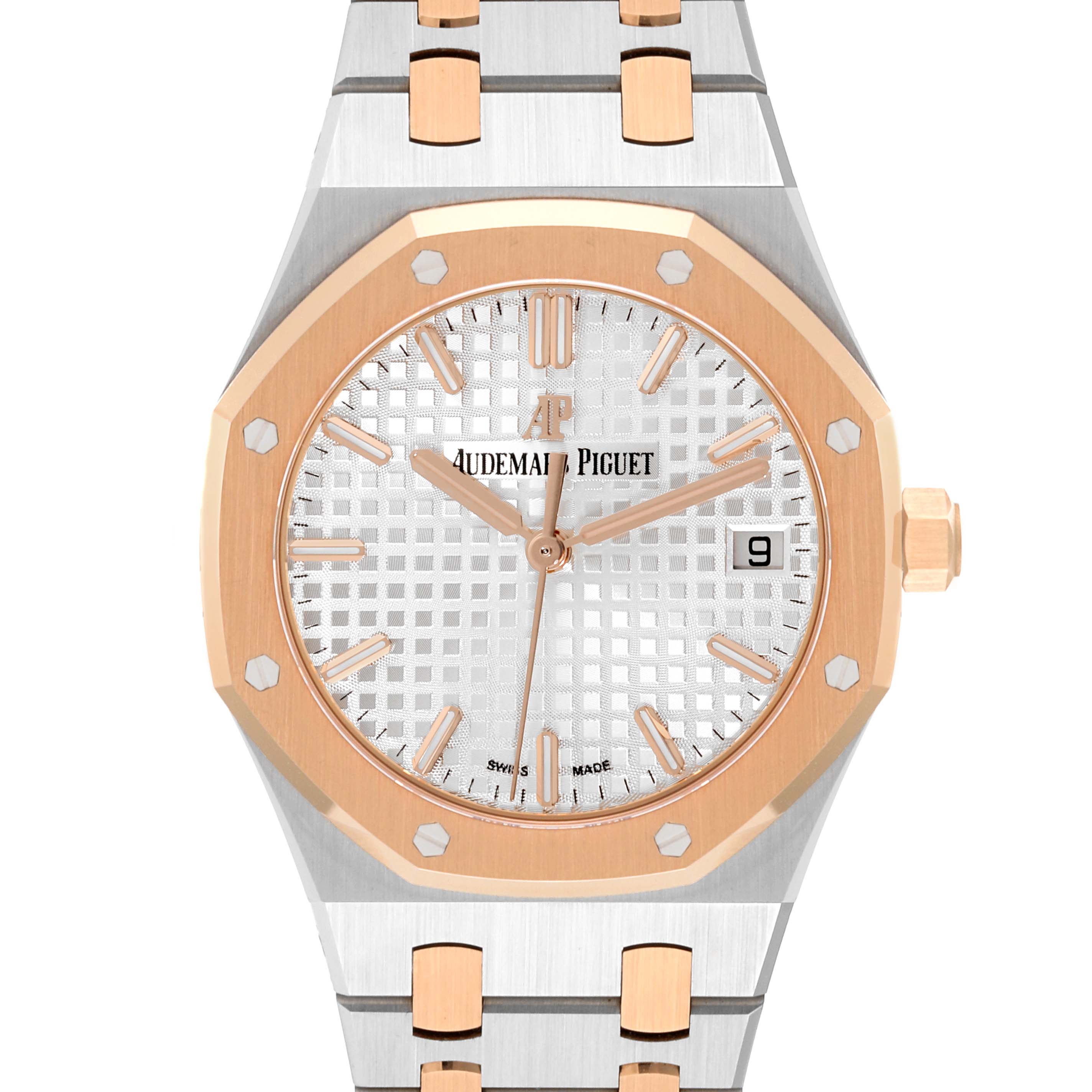 Audemars Piguet Royal Oak Steel Rose Gold Mens Watch 77350SR