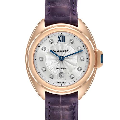 Photo of Cartier Cle Rose Gold Automatic Diamond Ladies Watch WJCL0031