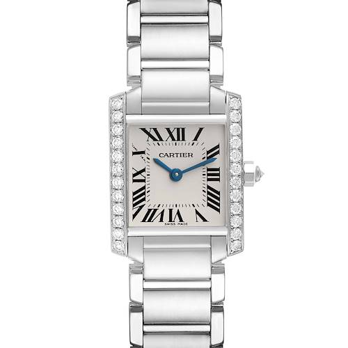 Photo of Cartier Tank Francaise White Gold Diamond Ladies Watch WE1002S3