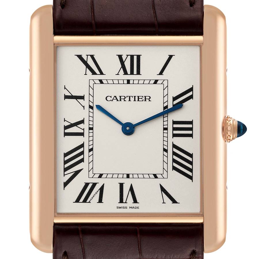 Cartier Tank Louis XL Rose Gold Manual Winding Mens Watch W1560017 SwissWatchExpo