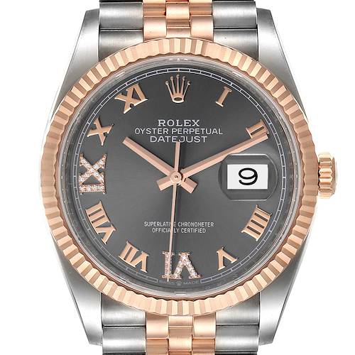 Photo of Rolex Datejust 36 Steel EveRose Gold Diamond Unisex Watch 126231 Unworn