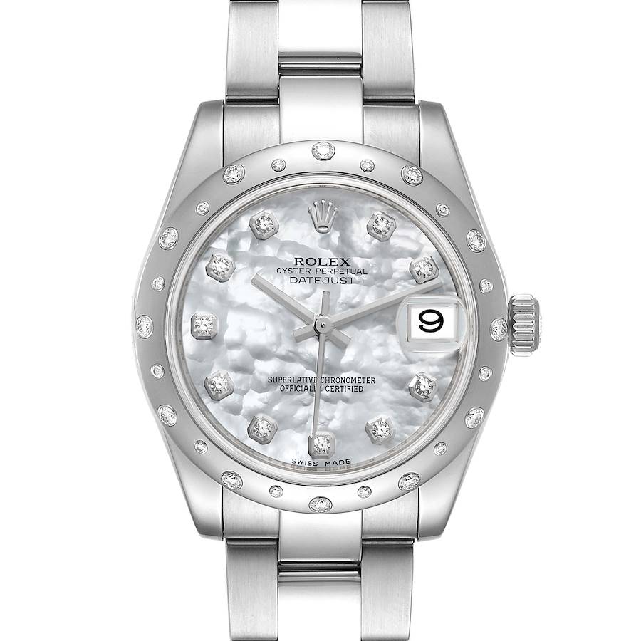 Rolex Datejust Midsize 31 Steel MOP Diamond Watch 178344 Box Card SwissWatchExpo