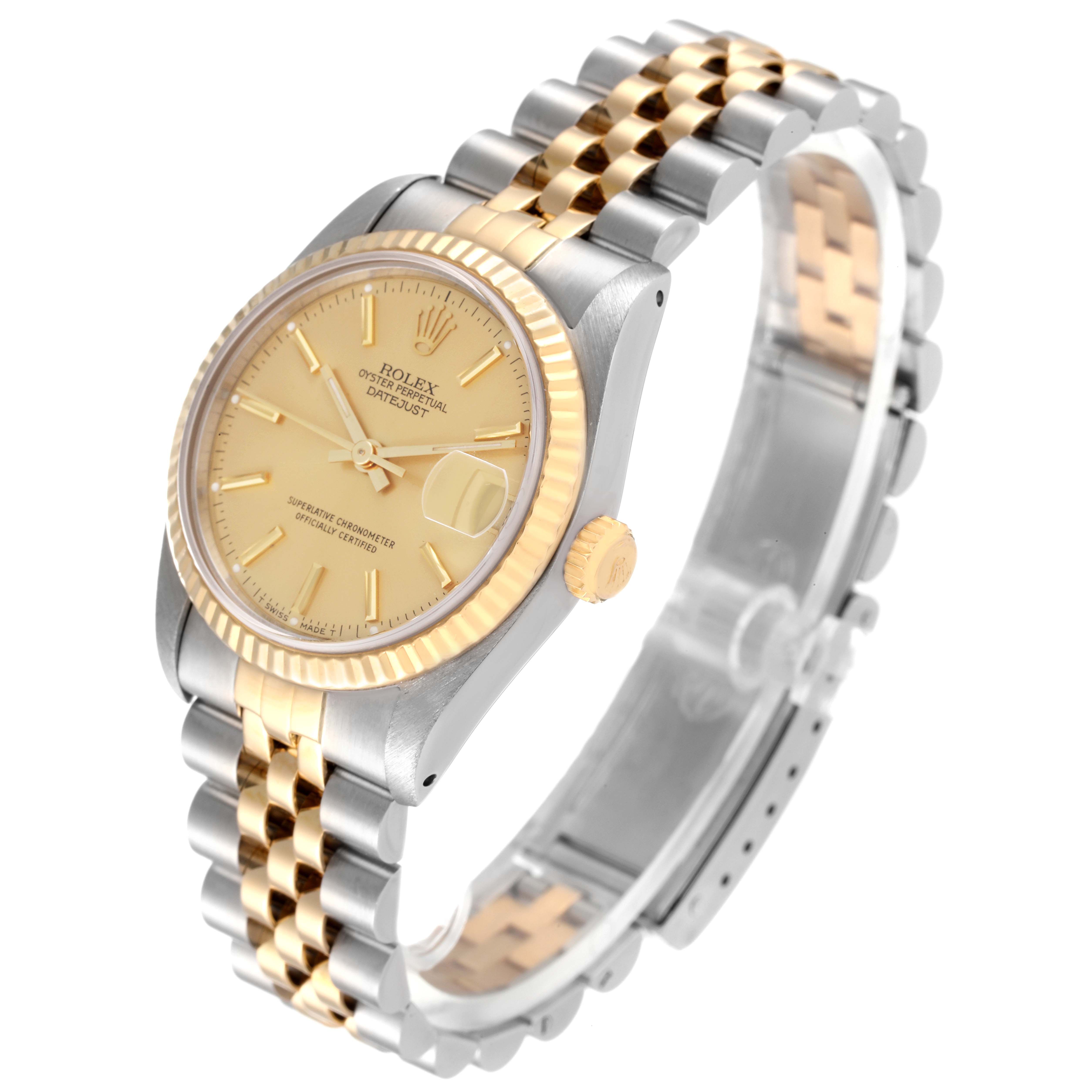 Rolex Datejust Midsize 31mm Steel Yellow Gold Ladies Watch 68273 ...