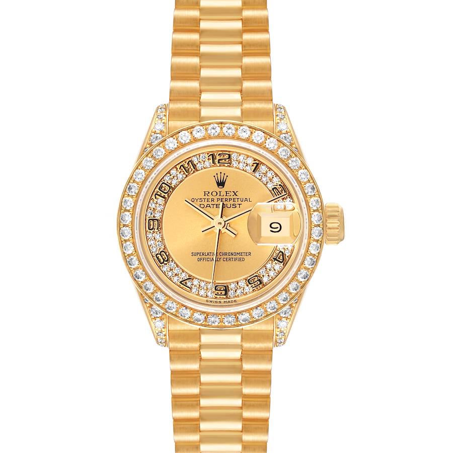Rolex Datejust President Yellow Gold Diamond Ladies Watch 69158 SwissWatchExpo