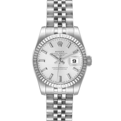 Photo of Rolex Datejust Steel White Gold Silver Dial Ladies Watch 179174