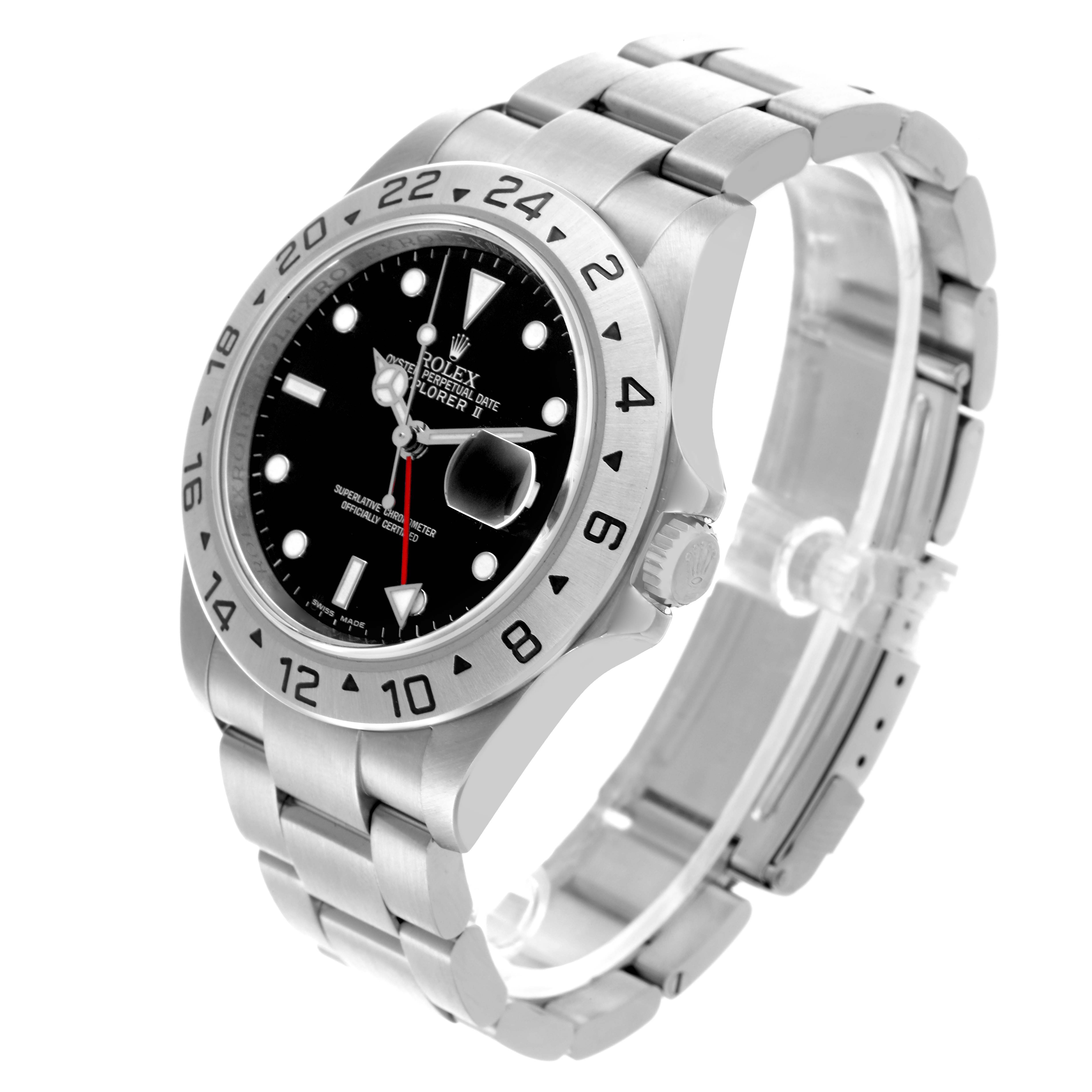The Rolex Explorer 16570T Men
s Stainless Steel Black Dial 16570T Men
s Stainless Steel Black Dial watch is shown at an angle highlighting the face, bezel, and part of the bracelet.