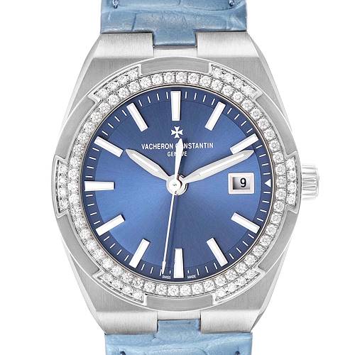 Photo of Vacheron Constantin Overseas Steel Diamond Blue Strap Ladies Watch 1205V Unworn (2022)