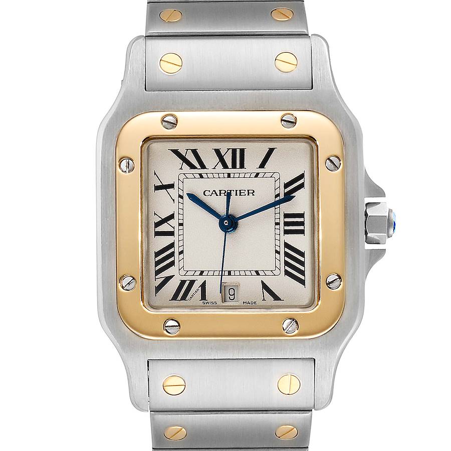 Cartier Santos Galbee Large Steel Yellow Gold Unisex Watch W20011C4 SwissWatchExpo