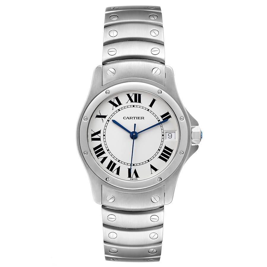 Cartier Santos Ronde 33mm Automatic Steel Ladies Watch W20026K1 ...