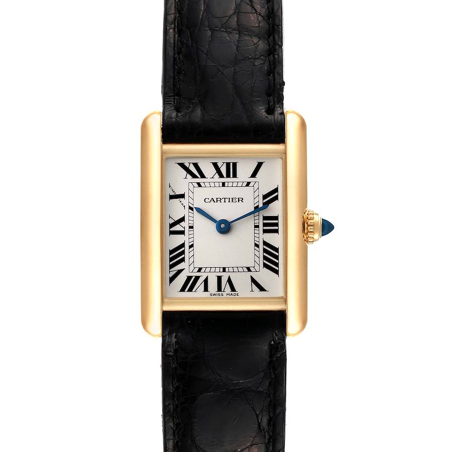 NOT FOR SALE Cartier Tank Louis 18k Yellow Gold Black Strap Ladies Watch W1529856 PARTIAL PAYMENT SwissWatchExpo
