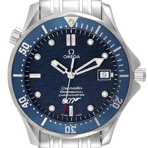 Photo of Omega Seamaster 40 Years James Bond Blue Dial Watch 2537.80.00 Card