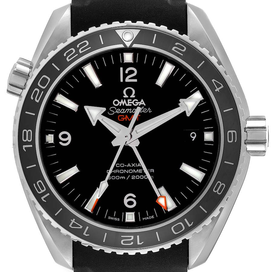 Omega Seamaster Planet Ocean GMT Steel Mens Watch 232.32.44.22.01.001 Box Card SwissWatchExpo