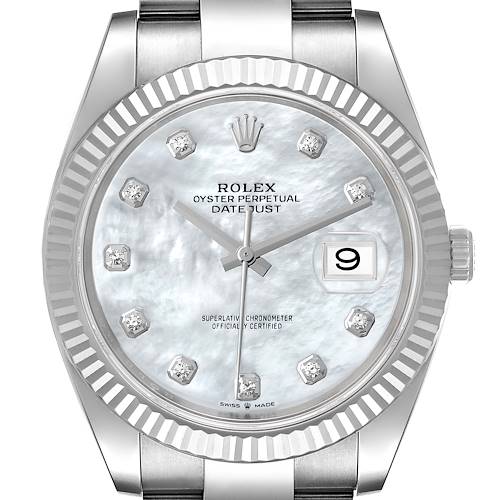 Photo of NOT FOR SALE Rolex Datejust 41 Steel White Gold MOP Diamond Mens Watch 126334 Unworn PARTIAL PAYMENT