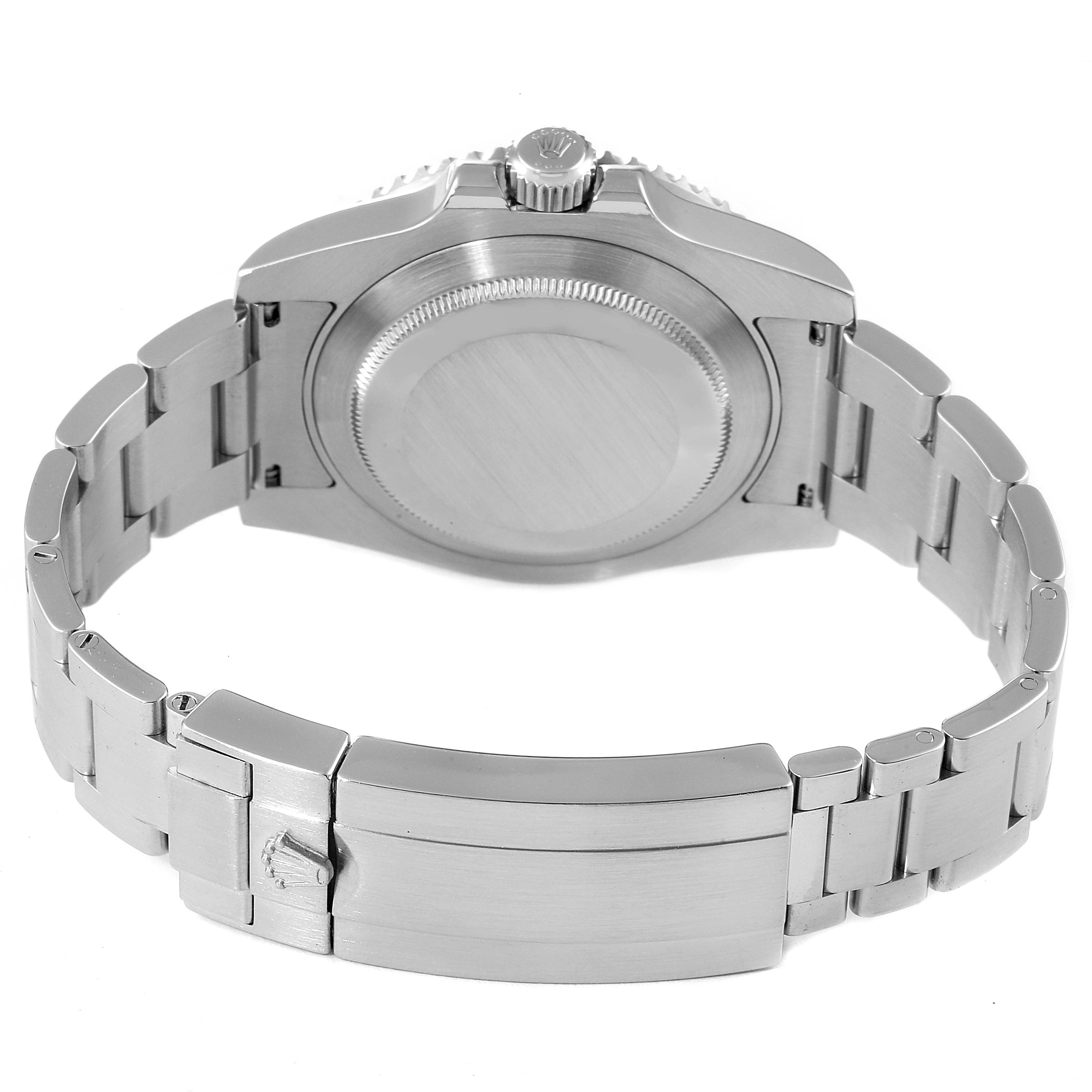 The image shows the back case and bracelet of a Rolex Submariner 116610 Men
s Stainless Steel Black Dial 116610 Men
s Stainless Steel Black Dial watch from a rear angle.