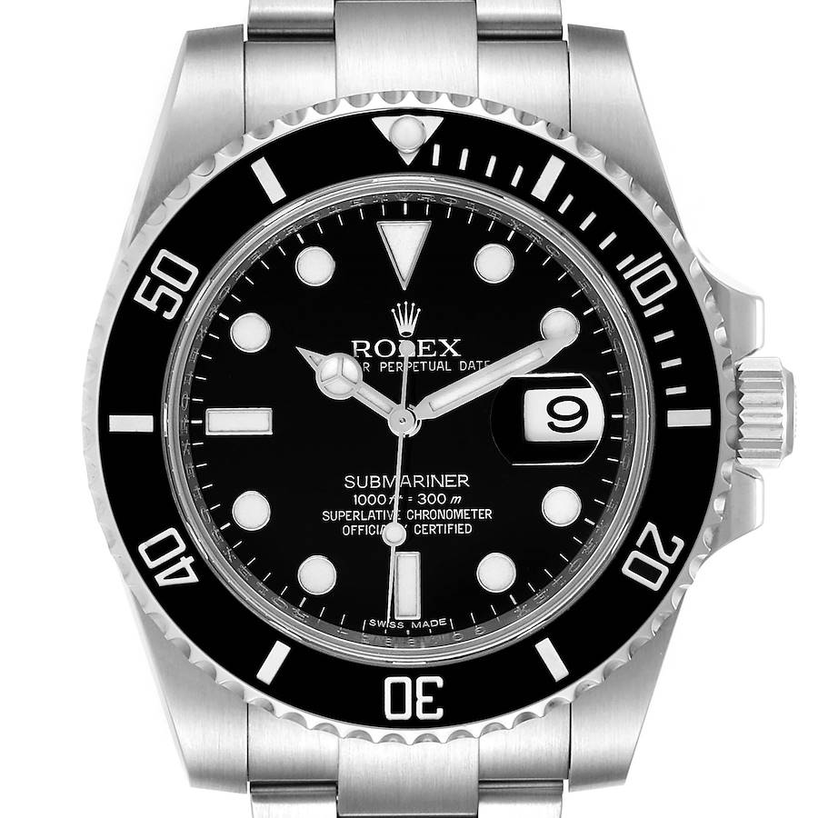 Rolex Submariner Black Dial Ceramic Bezel Steel Mens Watch 116610 Box Card SwissWatchExpo