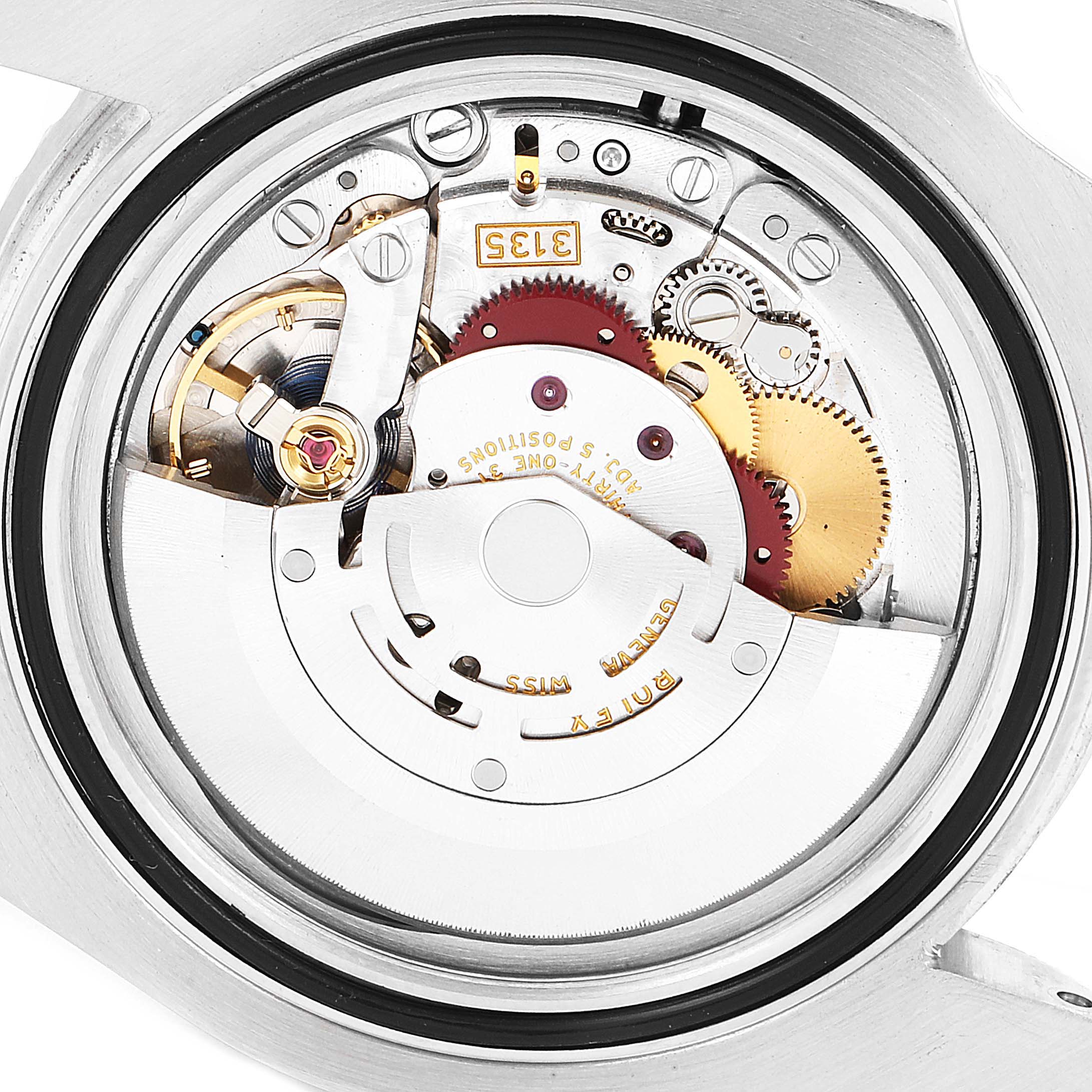 This image shows the movement mechanism of a Rolex Submariner 116610 Men
s Stainless Steel Black Dial 116610 Men
s Stainless Steel Black Dial watch from a top-down angle.