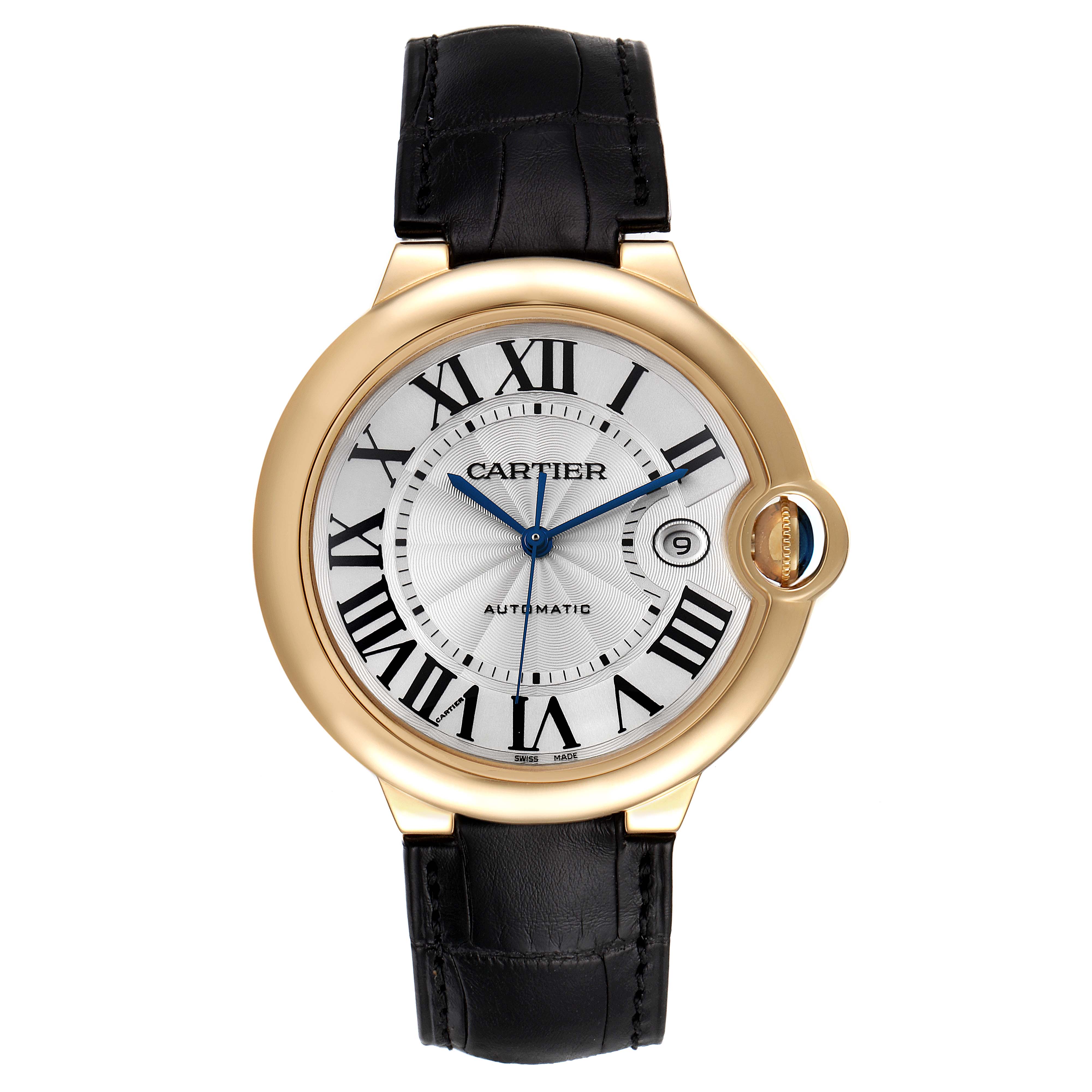 Cartier Ballon Bleu 42 Yellow Gold Automatic Mens Watch W6900551 Box ...