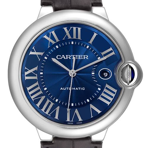 Photo of Cartier Ballon Bleu Blue Dial Steel Automatic Mens Watch WSBB0027