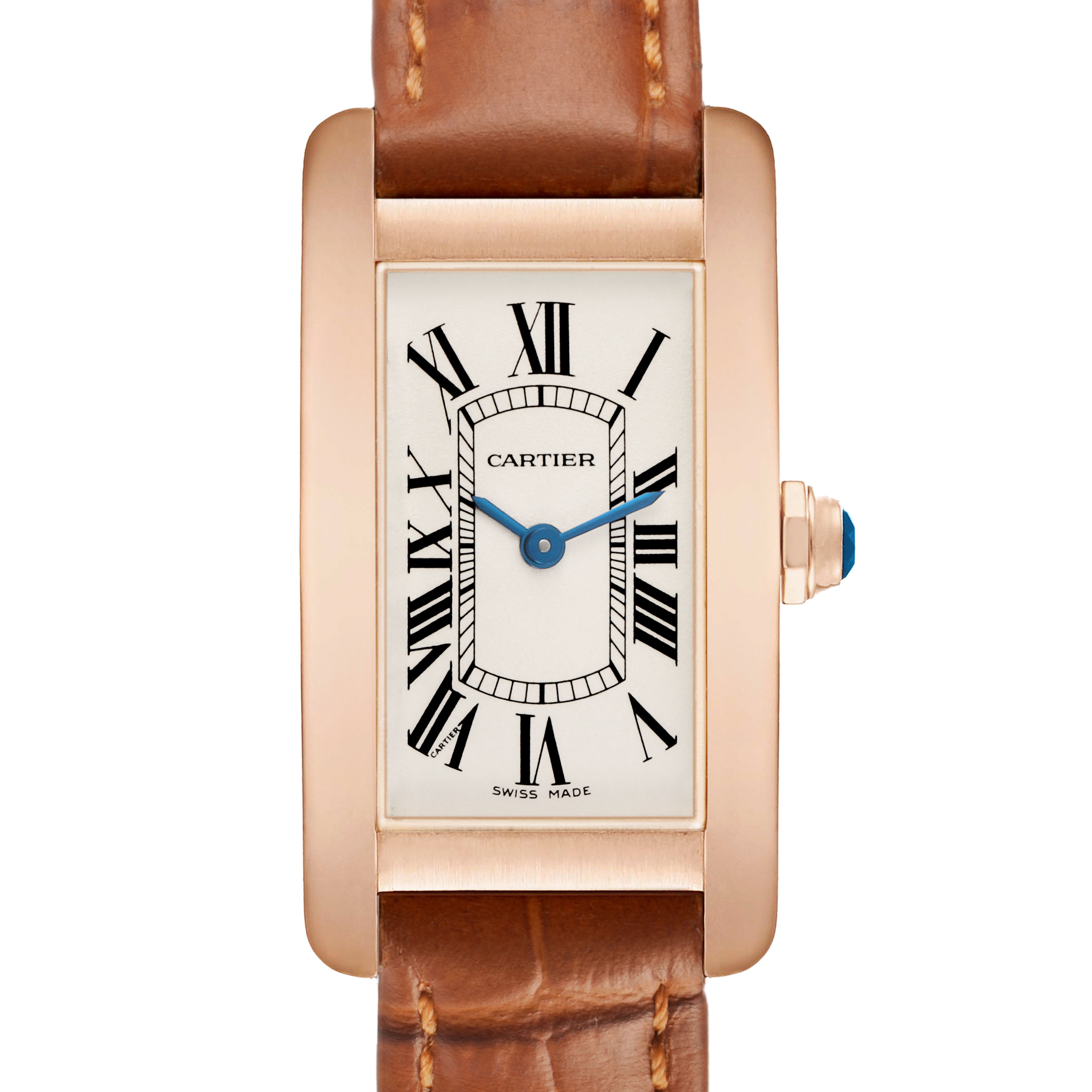 Buy Cartier Tank Americaine Watch Rose Gold W2607456 | SwissWatchExpo