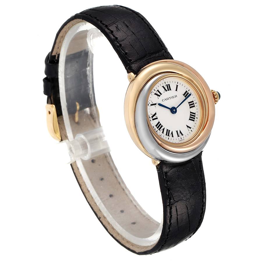 Cartier Trinity White Yellow Rose Gold Silver Dial Ladies Watch