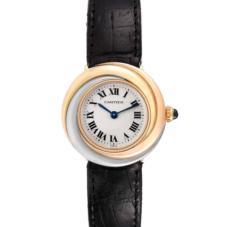 Cartier Trinity White Yellow Rose Gold Silver Dial Ladies Watch 2357 SwissWatchExpo